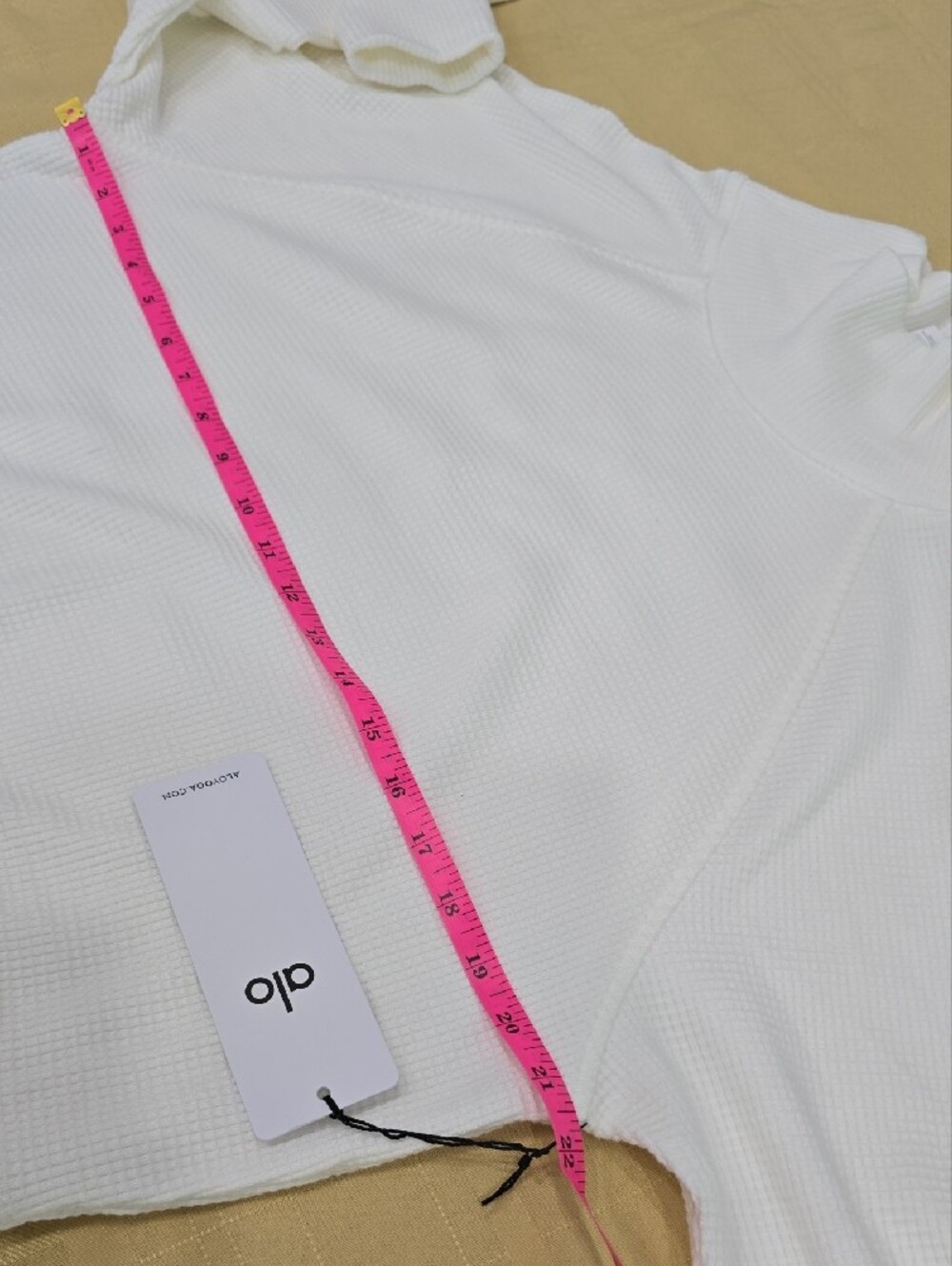 ALO Waffle Weekend Escape Mock Neck Long Sleeve - Picture 10 of 12